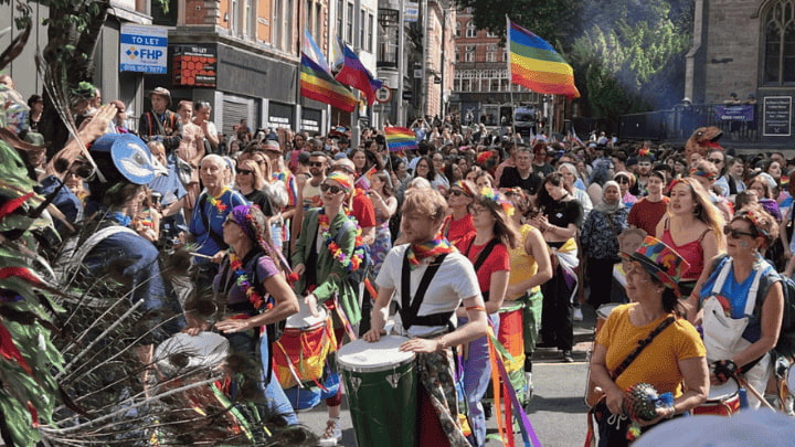 Nottingham pride crowd