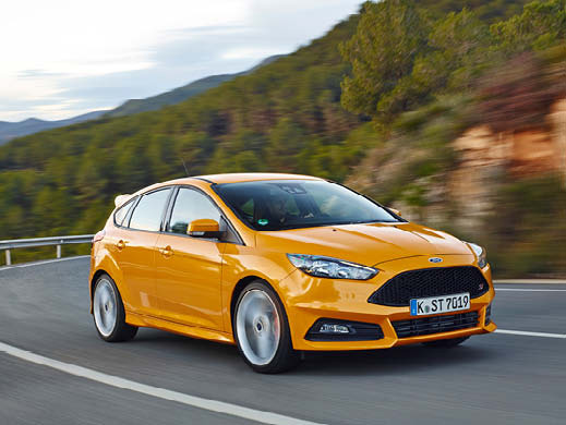 Yellow Ford Fiesta 5 door.
